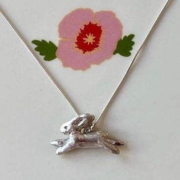 Bunny Necklace, La Conejita Necklace - Silver