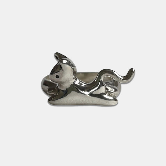 Cat Ring - Silver - Rings
