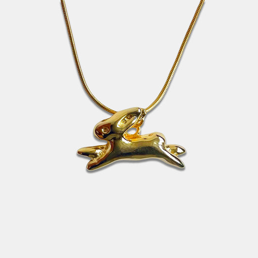 La Conejita Necklace, Bunny Necklace - Gold
