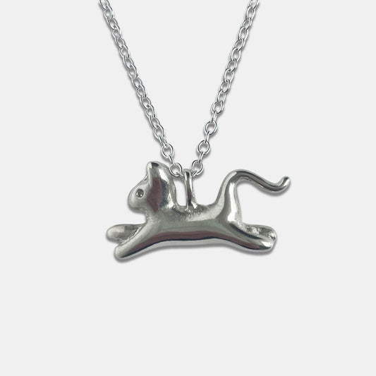 Cat Necklace - Silver