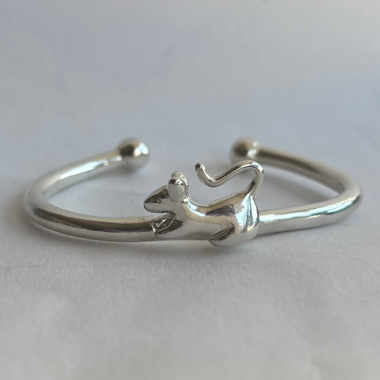Rat Bangle - Silver