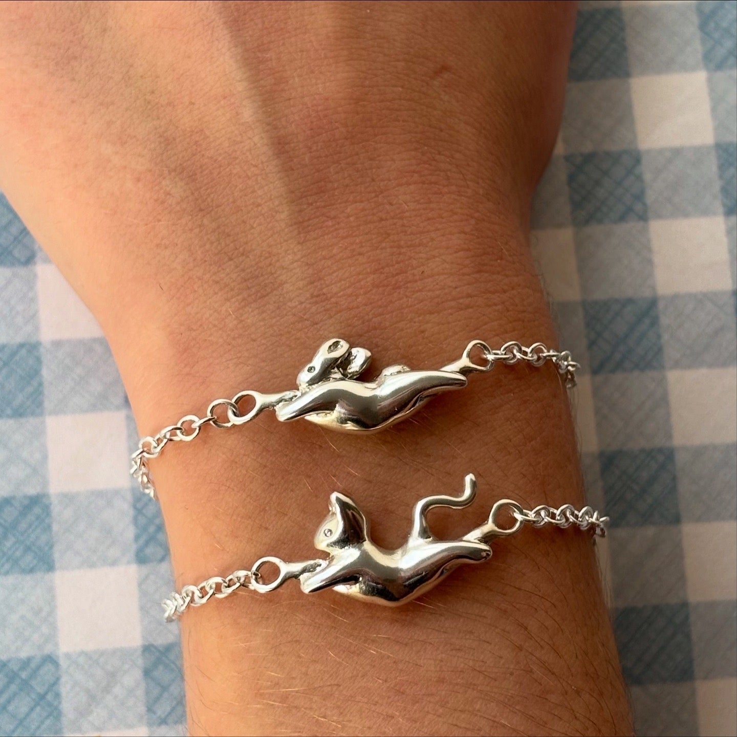 Dancing Bunny Bracelet - Silver