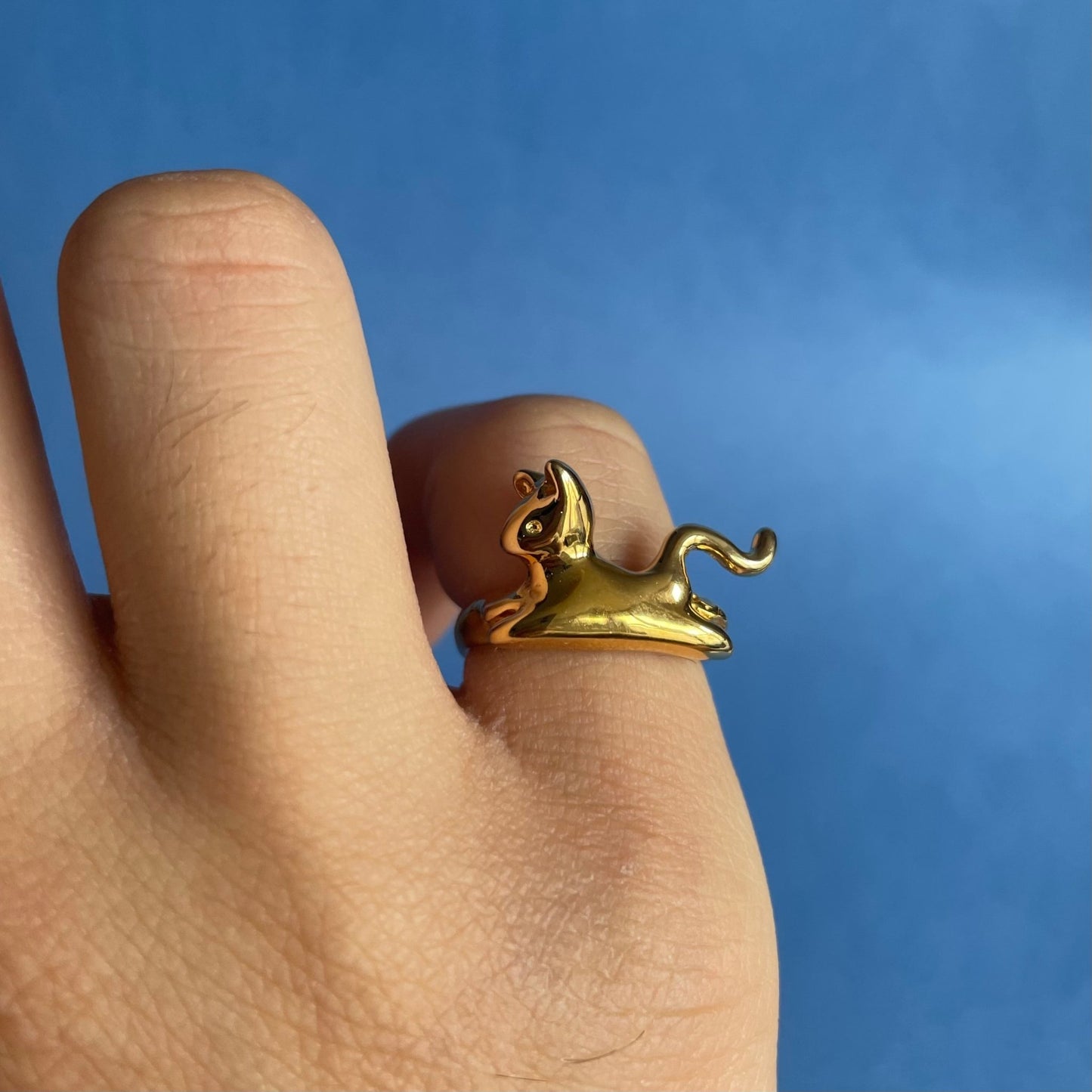 Cat Ring - Gold - Rings