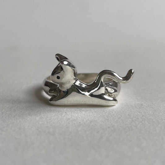 Cat Ring - Silver - Rings