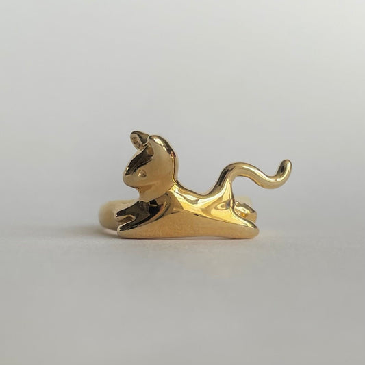 Cat Ring - Gold - Rings