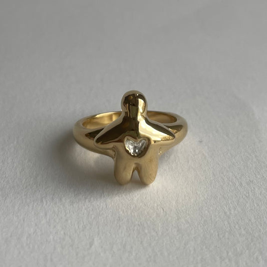 Heart Stopper Ring - Gold