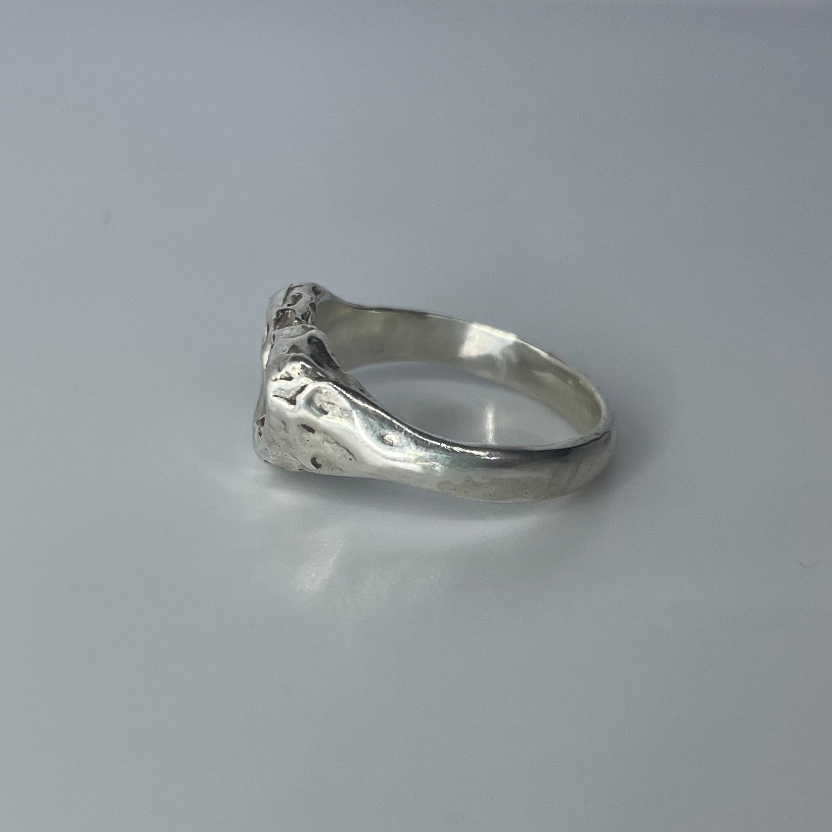 Vintage Melt Design Silver Ring 925 - アクセサリー
