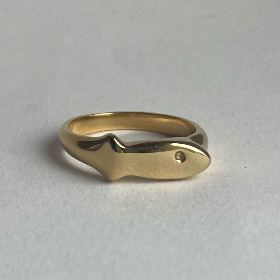 Gold Fish Ring | Pupari