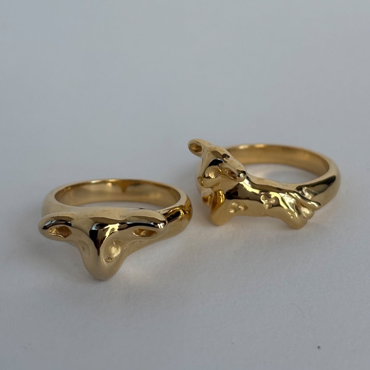Cow Head Ring - Gold