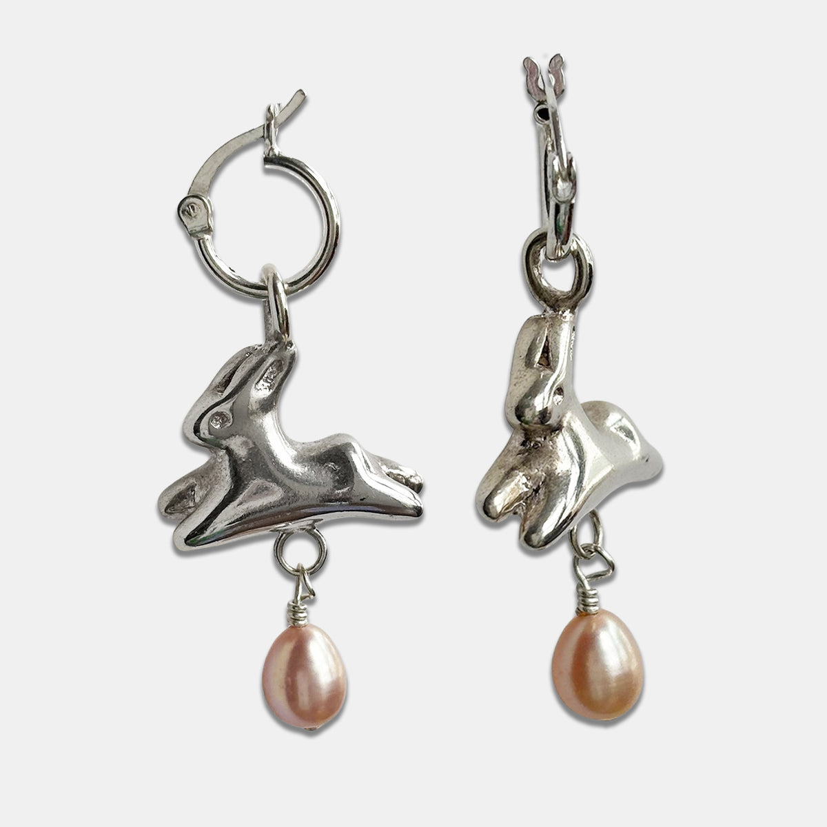 La Conejita, Bunny Earrings - Silver