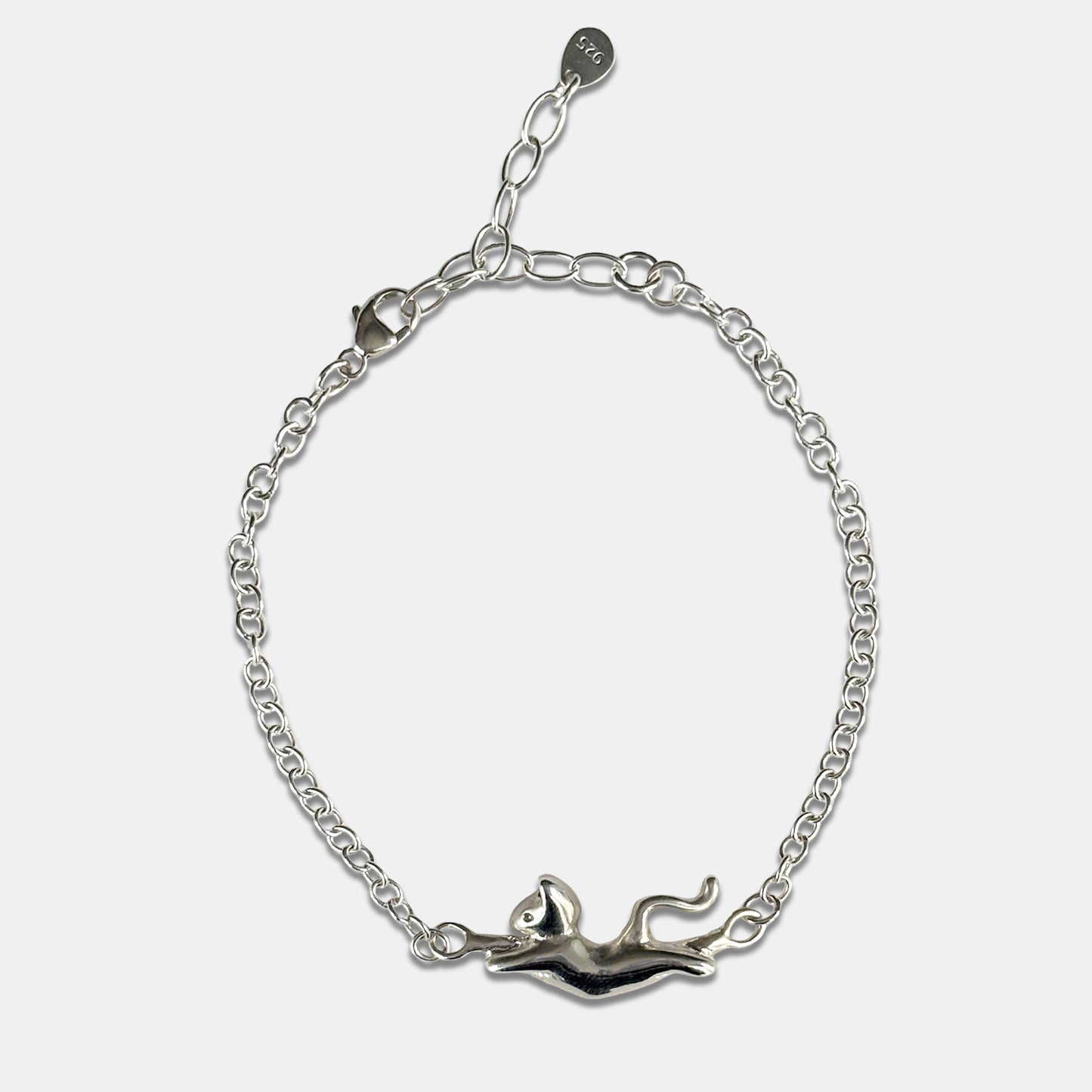 Dancing Cat Bracelet - Silver