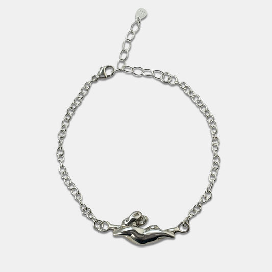 Dancing Bunny Bracelet - Silver