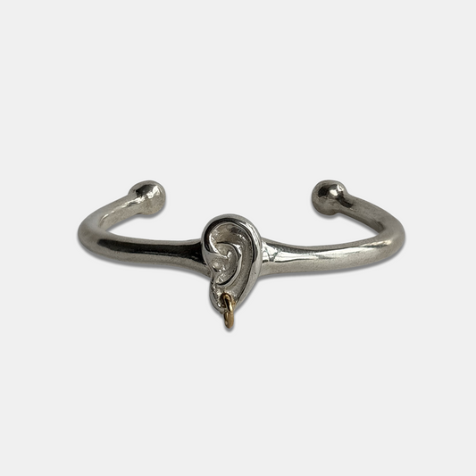 Ear Bangle - Silver (Gold Hoop)