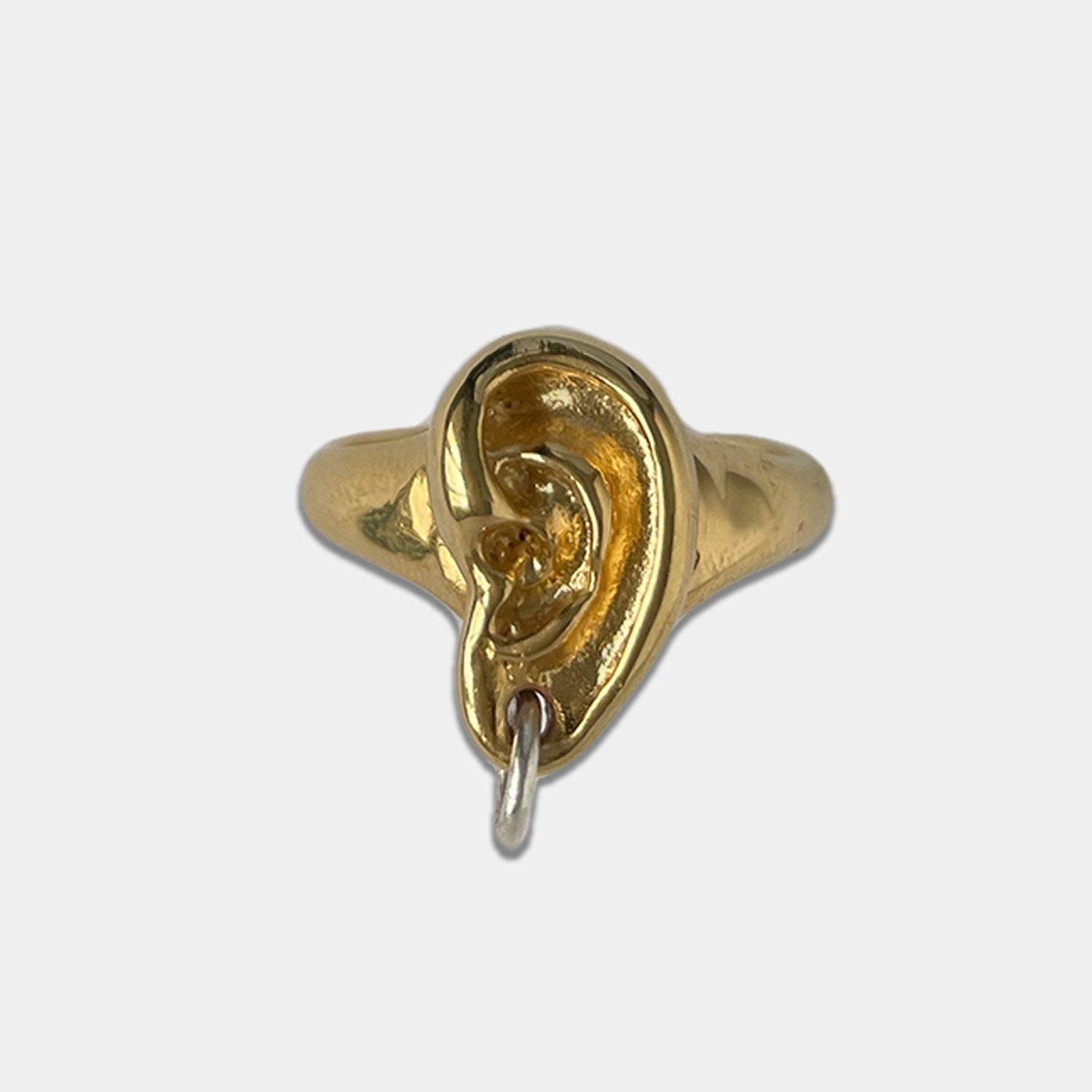 Ear Ring - Gold (Silver Hoop) - Rings