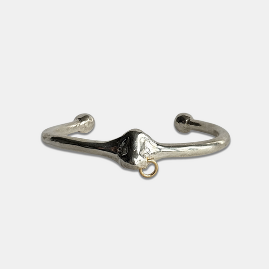 Nose Bangle - Silver (Gold Hoop)