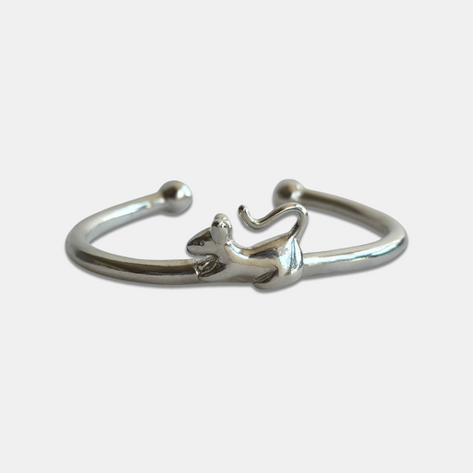 Rat Bangle - Silver
