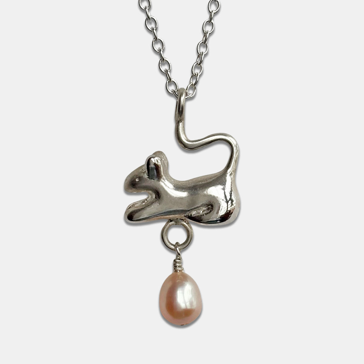 Rat Necklace Rounded Pearl